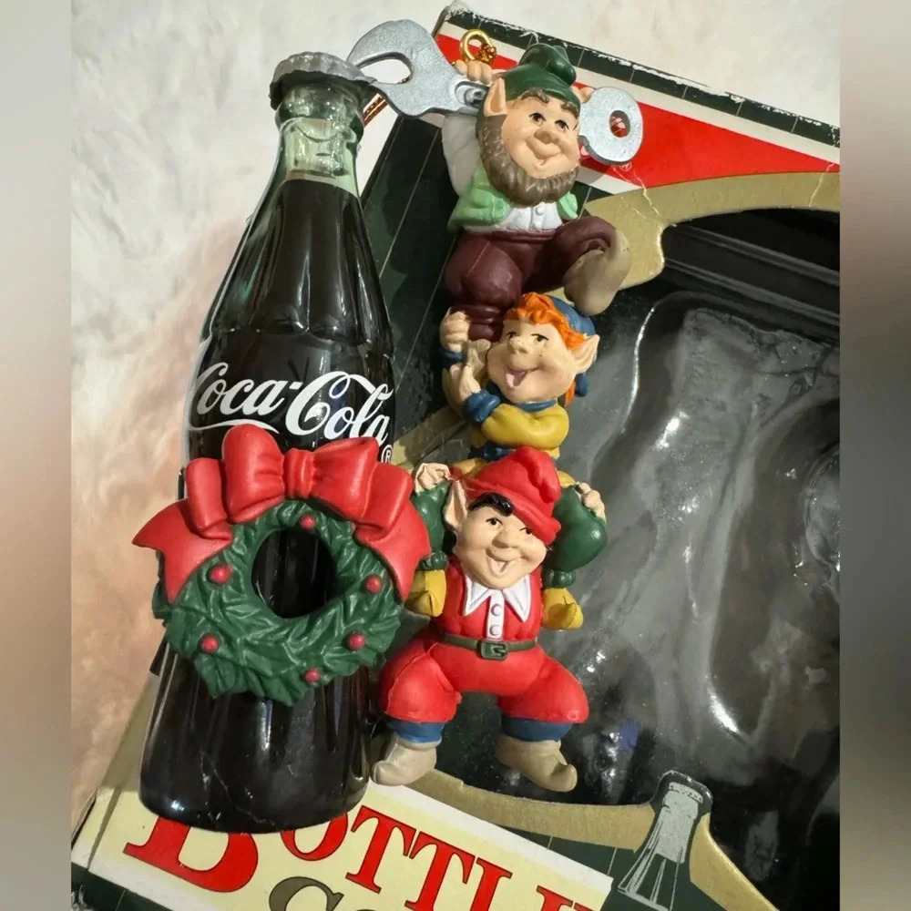 Coca Cola Vintage 1996 Christmas Bottling Works Ornament Collection Original Box